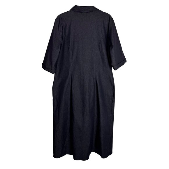 Ashley Stewart Womens Plus Size 18 Denim Button-Down High-Low‎ Dress - Picture 6 of 8